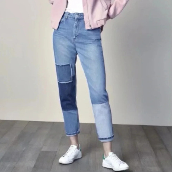 Pacsun  Los Angeles Patchwork Mom Jeans Size 26 - Picture 1 of 7